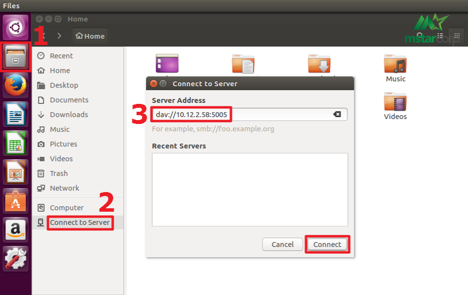 Truy cập dữ liệu trên NAS Synology với WebDAV trên Ubuntu bước 3