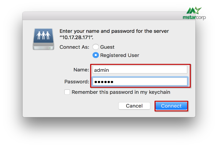 Nhập DSM user name và password