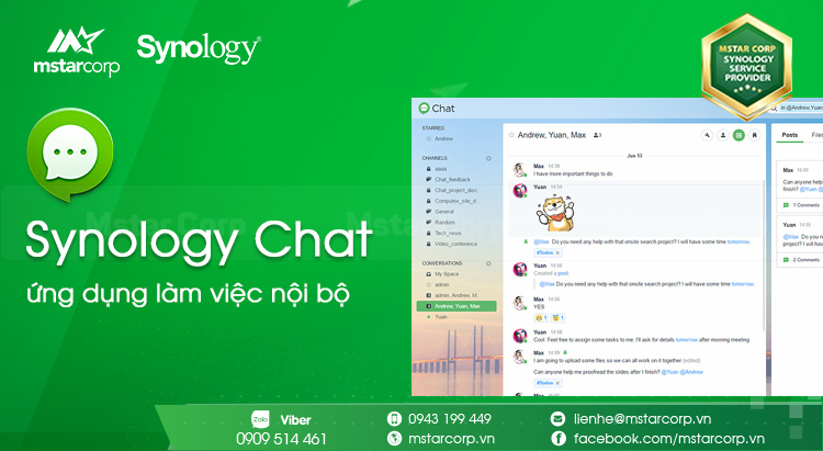 Synology Chat - ứng dụng làm việc nội bộ doanh nghiệp hoàn hảo