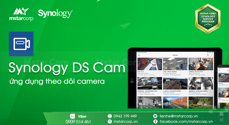 Synology DS Cam - ứng dụng theo dõi camera Surveillance trên di động