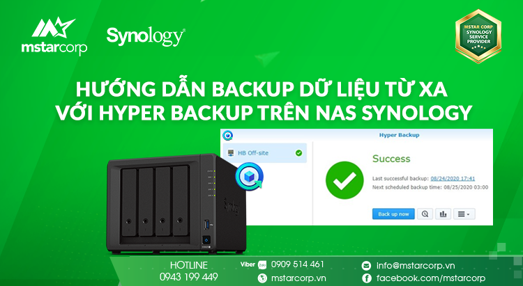 Hướng dẫn Backup dữ liệu từ xa với Hyper Backup trên NAS Synology