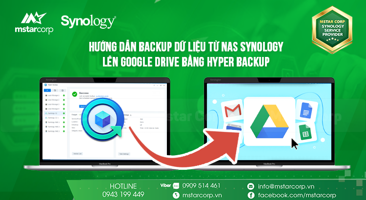Hướng dẫn backup dữ liệu từ NAS Synology lên Google Drive bằng Hyper Backup