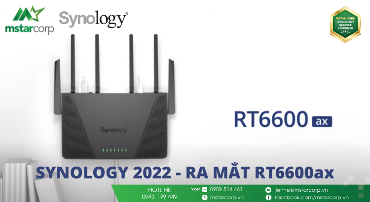 Synology 2022 - Ra mắt RT6600ax với Wi-Fi 6 ba băng tần
