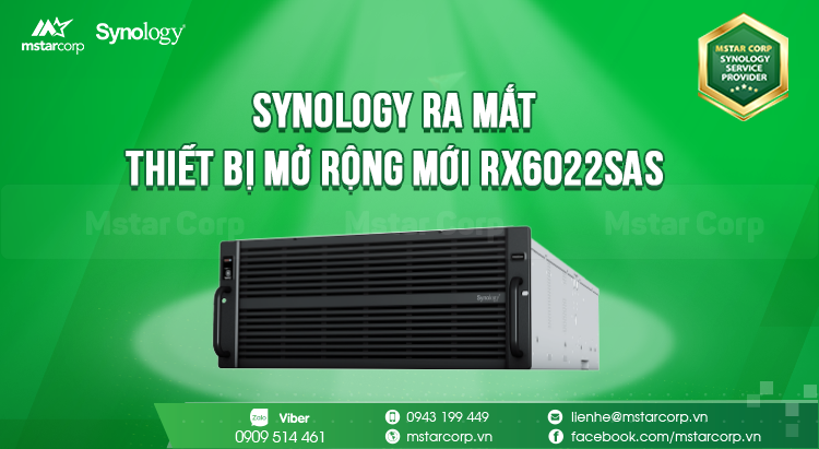Synology ra mắt thiết bị mở rộng mới RX6022sas