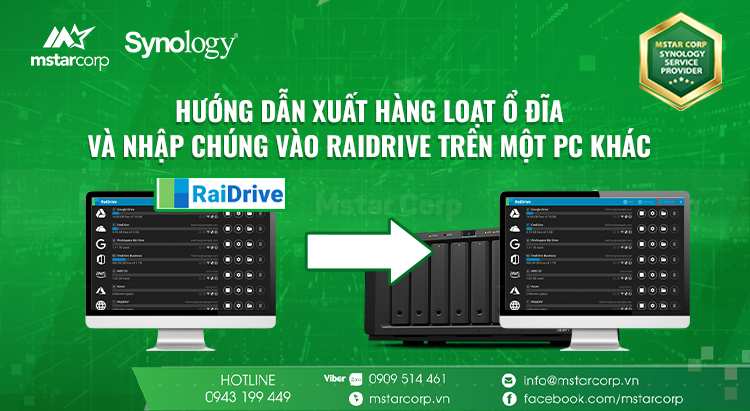 Hướng dẫn xuất hàng loạt ổ đĩa và nhập chúng vào RaiDrive trên một PC khác