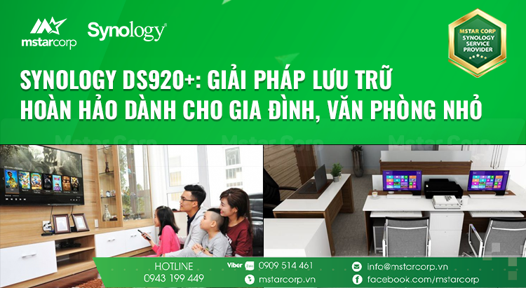 Synology DS920+: Giải pháp lưu trữ hoàn hảo dành cho gia đình, văn phòng nhỏ