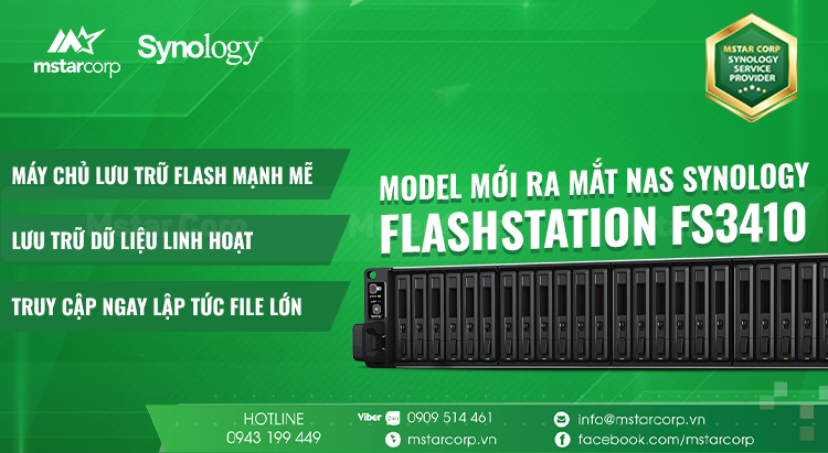 Model mới ra mắt NAS Synology FlashStation FS3410