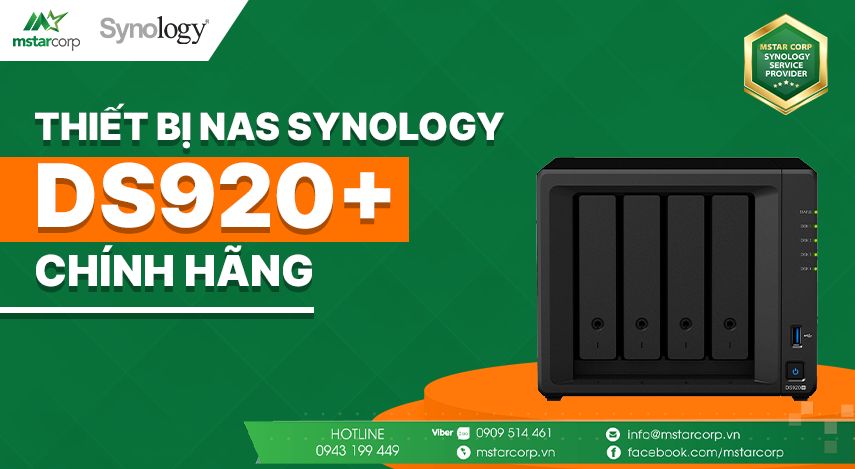Thiết bị NAS Synology DS920+ chính hãng