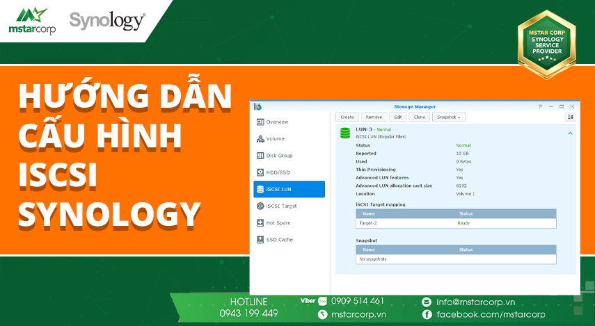 HƯỚNG DẪN CẤU HÌNH ISCSI SYNOLOGY