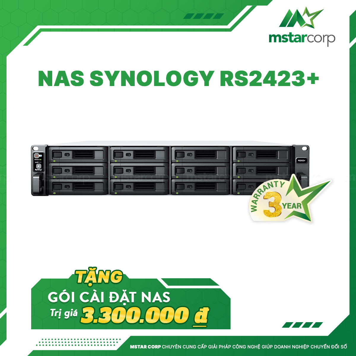 Lưu trữ an toàn cho NAS Synology RS2423