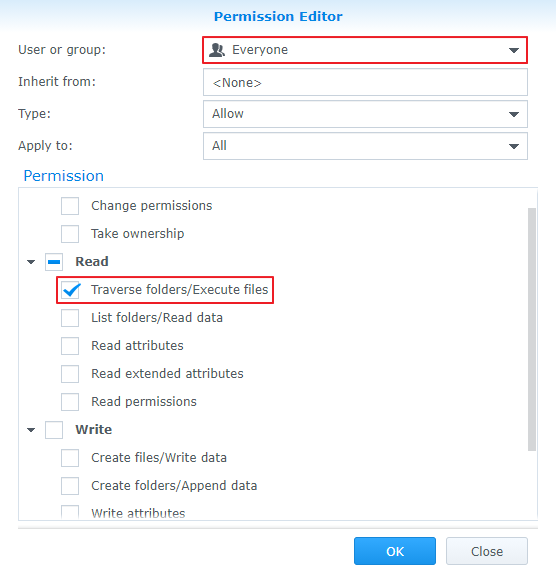 Khắc phục lỗi users không có quyền sử dụng Synology MailPlus - Kiểm Tra Quyền Thư Mục Chia Sẻ tại File Station