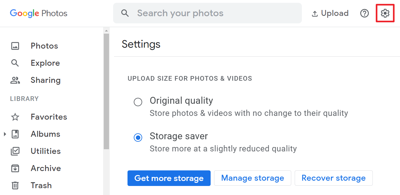 Xuất ảnh từ Google Photos để di chuyển ảnh từ Google Photos sang Synology Photos