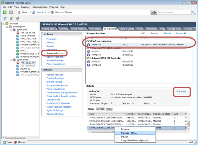 Cách sử dụng iSCSI Targets trên VMware ESXi Server