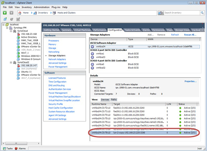 Cách sử dụng iSCSI Targets trên VMware ESXi Server