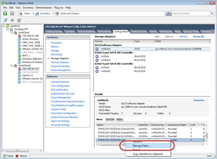 Cách sử dụng iSCSI Targets trên VMware ESXi Server