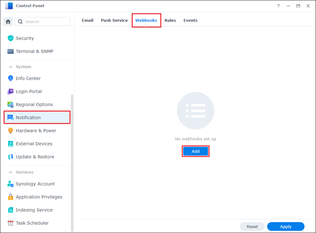 Cách cấu hình webhook Microsoft Teams để nhận thông báo từ DSM