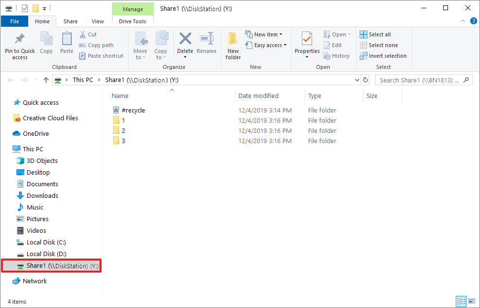 Map ổ đĩa với File Explorer để lưu tệp từ Windows vào NAS Synology trong mạng nội bộ