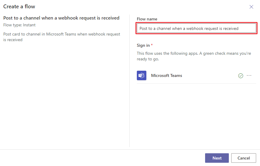 Cách cấu hình webhook Microsoft Teams để nhận thông báo từ DSM