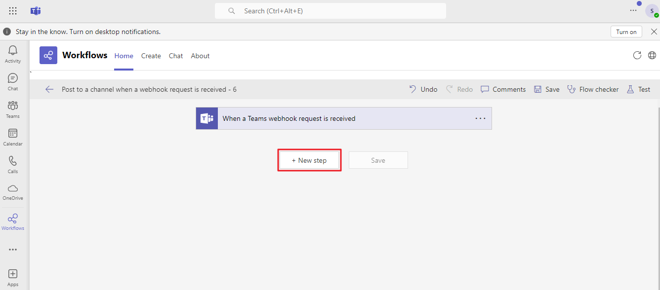 Cách cấu hình webhook Microsoft Teams để nhận thông báo từ DSM