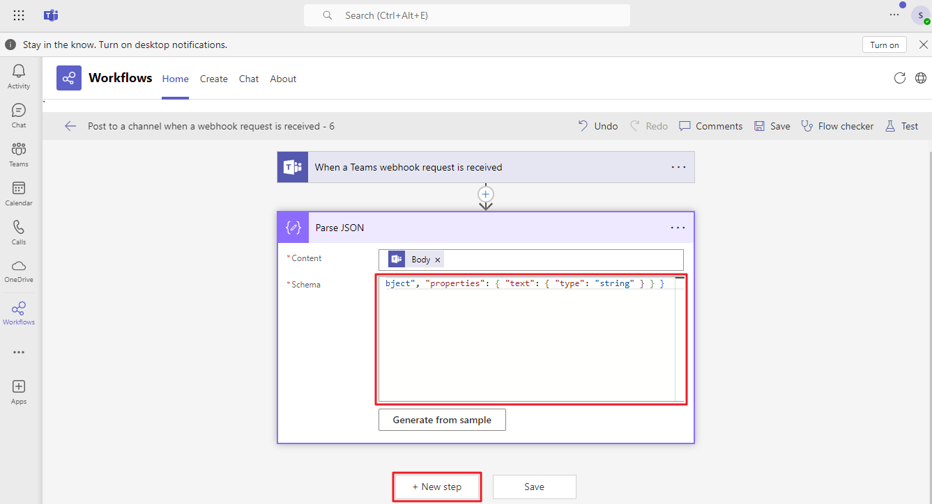 Cách cấu hình webhook Microsoft Teams để nhận thông báo từ DSM