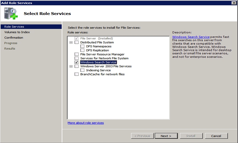 Cách kích hoạt Windows Search Service cho Windows Server 2008 R2